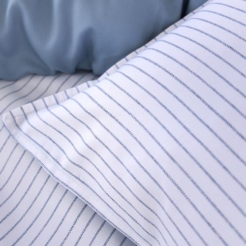 Housse De Couette En Bambou Bleu 140x200