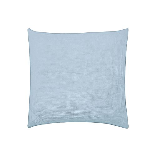Taie D'oreiller En Gaze De Coton Bleu 65x65