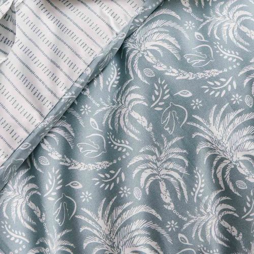 Housse De Couette En Percale De Coton Bleu 140x200