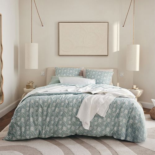 Housse De Couette En Percale De Coton Bleu 140x200