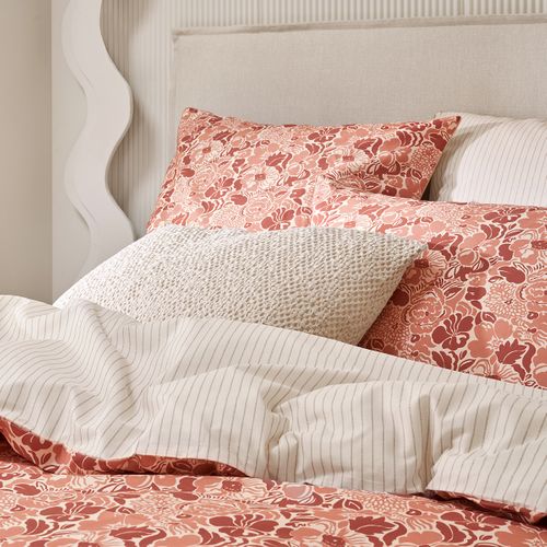 Drap Plat En Percale De Coton Rose 270x300  Cm