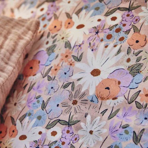 Parure De Lit En Percale De Coton Multicolore 140x200