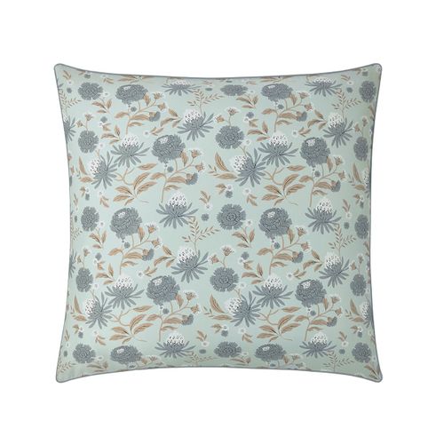 Taie D'oreiller En Satin De Coton Bleu 65 X 65 Cm