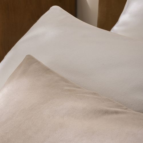 Taie D'oreiller En Flanelle De Coton Beige 50 X 75 Cm