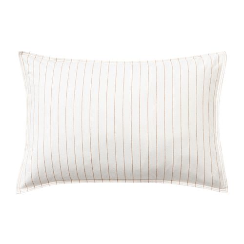 Taie D'oreiller En Flanelle De Coton Écru 50 X 75 Cm