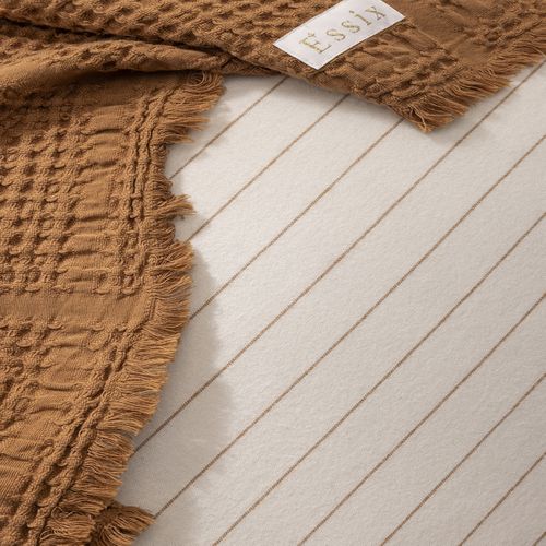 Parure De Lit En Flanelle De Coton Écru 240 X 220 Cm