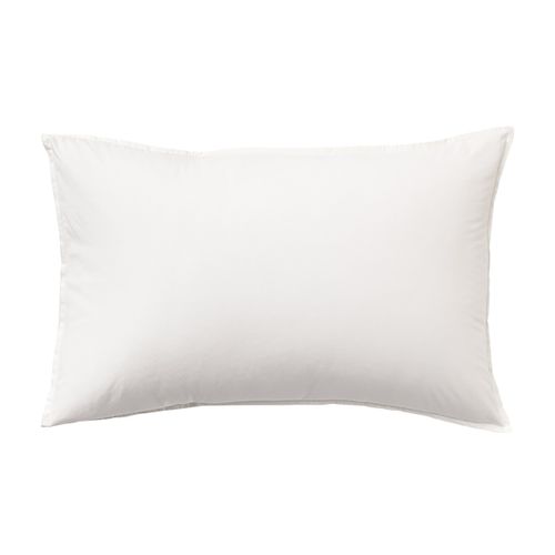 Taie D'oreiller En Percale De Coton Blanc 50 X 70 Cm