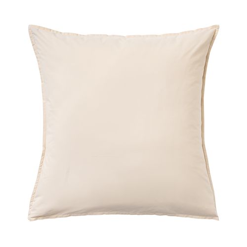 Taie D'oreiller En Percale De Coton Beige 65 X 65 Cm