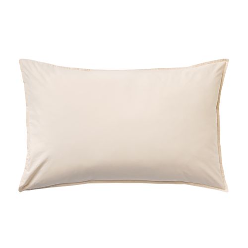 Taie D'oreiller En Percale De Coton Beige 50 X 70 Cm