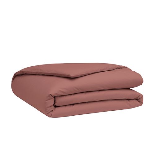 Housse De Couette En Percale De Coton Rose 240 X 220 Cm