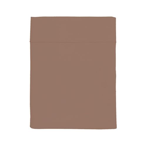 Drap Plat En Percale De Coton Marron 180 X 290 Cm