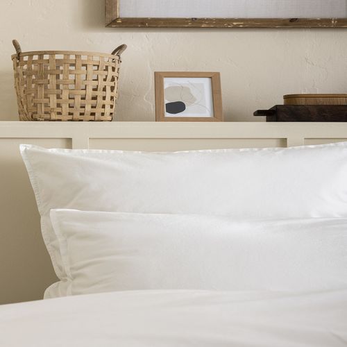 Drap Plat En Percale De Coton Blanc 270 X 300 Cm