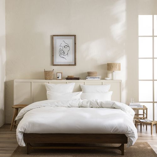 Drap Plat En Percale De Coton Blanc 270 X 300 Cm