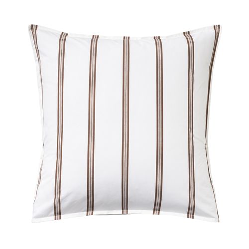 Taie D'oreiller En Percale De Coton Marron 65 X 65 Cm