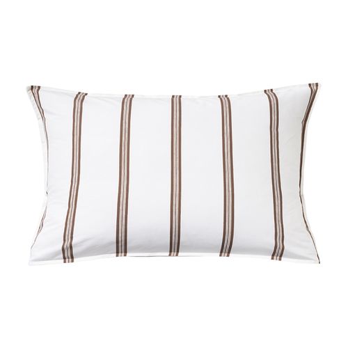 Taie D'oreiller En Percale De Coton Marron 50 X 75 Cm