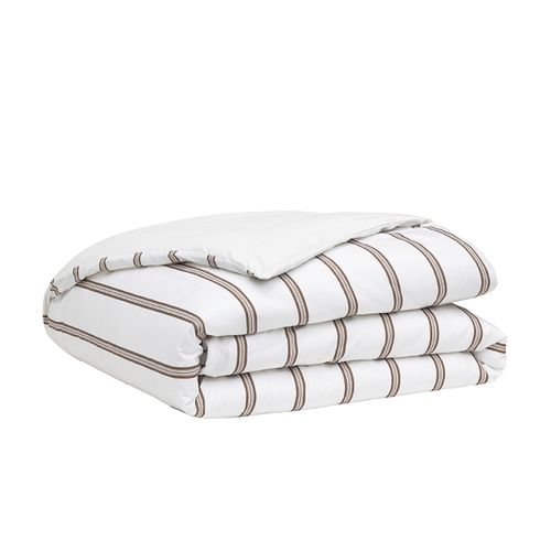 Housse De Couette En Percale De Coton Marron 260 X 240 Cm