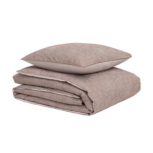 Parure De Lit En Percale De Coton Beige 140 X 200 Cm