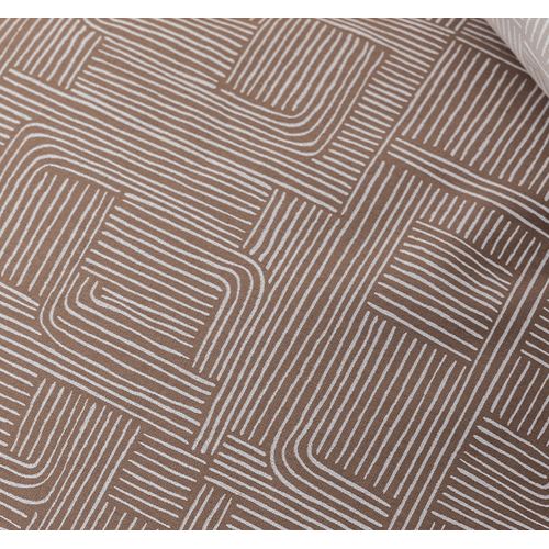 Parure De Lit En Percale De Coton Beige 140 X 200 Cm