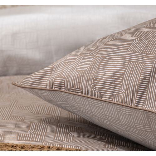 Parure De Lit En Percale De Coton Beige 200 X 200 Cm