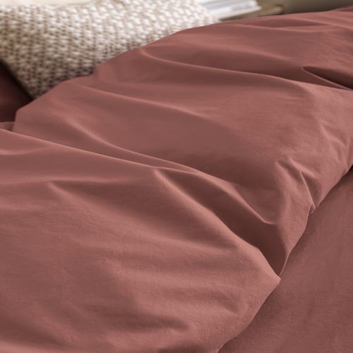 Parure De Lit En Percale De Coton Rose 240 X 220 Cm