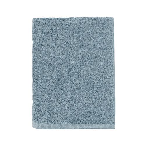 Drap De Bain Uni En Coton Bleu Baltique 90x170