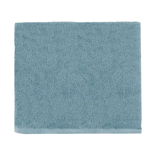 Drap De Douche Uni En Coton Bleu Baltique 65x125