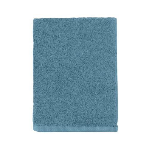 Serviette De Bain Unie En Coton Bleu Baltique 55x100