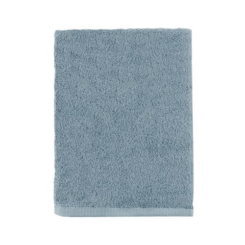 Serviette De Bain Unie En Coton Bleu Baltique 55x100