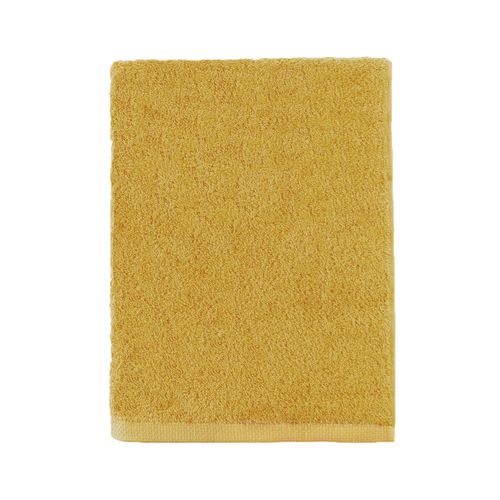 Drap De Bain Uni En Coton Jaune Safran 90x170