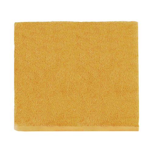 Drap De Douche Uni En Coton Jaune Safran 65x125
