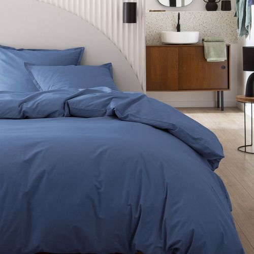 Housse De Couette En Coton Bleu Denim 200x200 Made In France