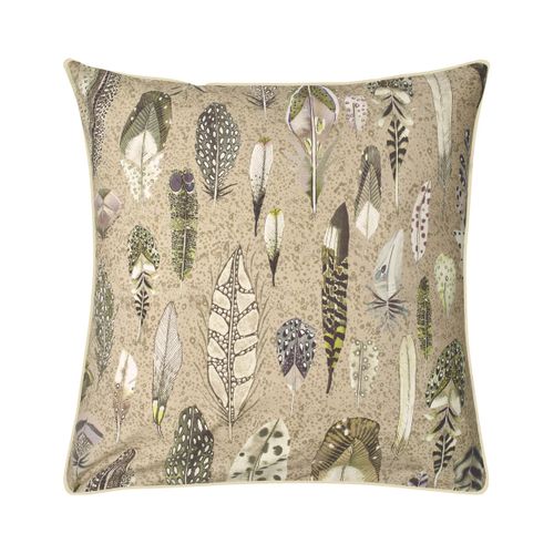 Taie D'oreiller Imprimée En Coton Beige 65x65