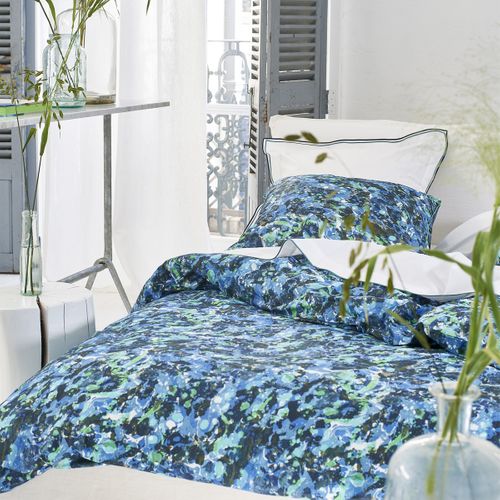 Housse De Couette En Percale De Coton Bleu 140x200