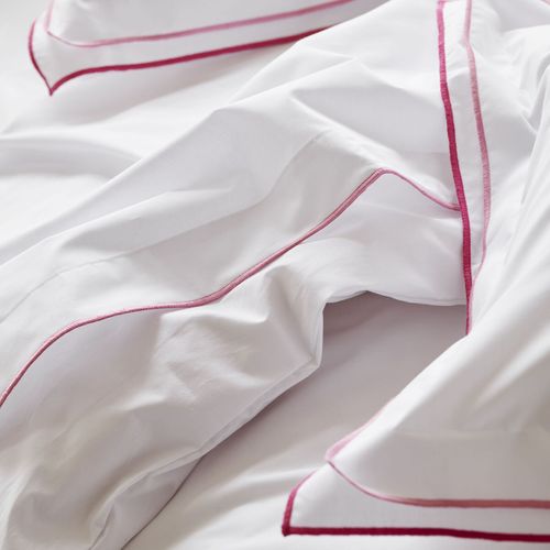 Drap Plat Uni En Percale De Coton Blanc 240x300cm