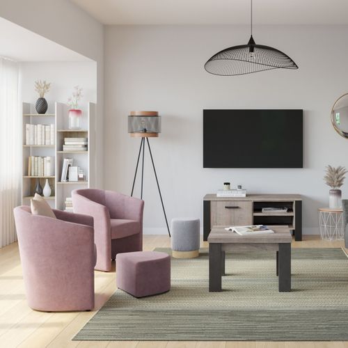 Lampadaire trépied H.155 cm TAIGA métal noir