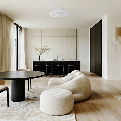 Plafonnier ventilateur LED RICARDO Blanc