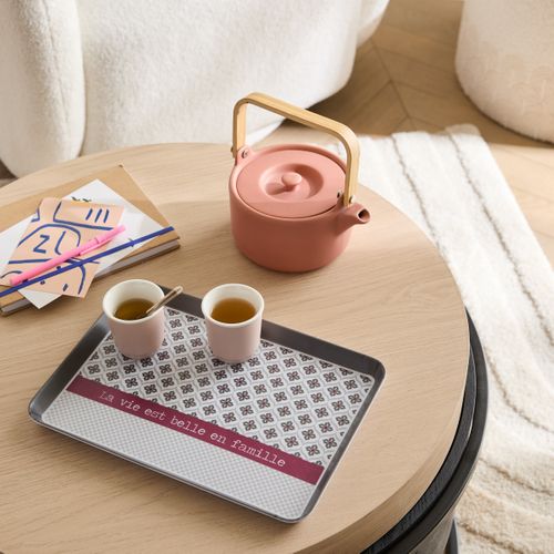 Plateau 30x22 cm  Gris / Blanc