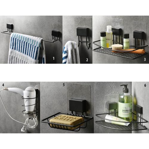 Accessoire Salle De Bain Noir En Métal