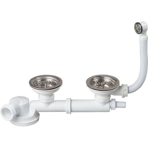 Ensemble Vidage 90mm Complet Évier 2 Bacs