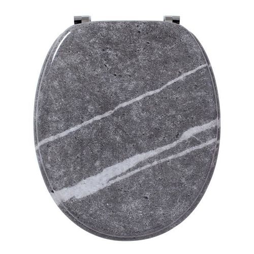 Wirquin Abattant Trendy Line Effet Marbre - Bois Compresse - Charniere Inox