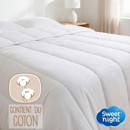 Sweetnight - Couette 220x240 Cm - Pour Lit 2 Personnes - Enveloppe Coton - Légère - Sans Traitement