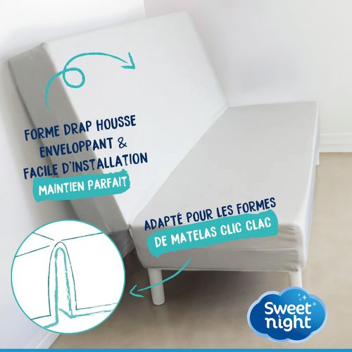 Protège Matelas Pour Clic Clac 120x190 Cm - Alèse Imperméable - Silencieux - Lavable à 90°c