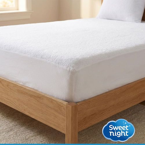 Lot Protection Literie : Protège-matelas 140x190 + 2 Taies D'oreiller 65x65 - Bouclette Coton Douce