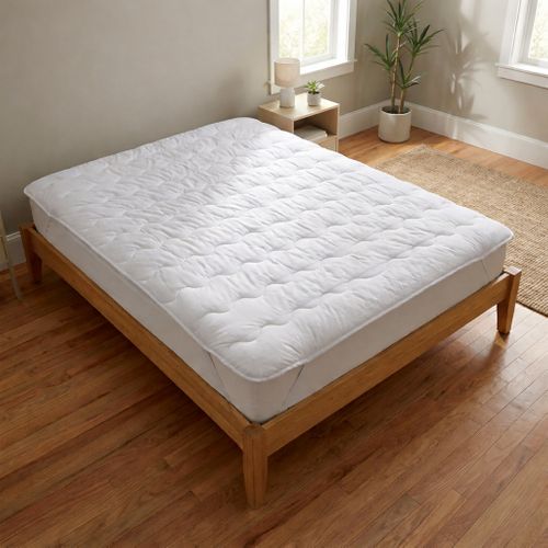 Surmatelas 90x200 Cm - Protege Matelas Impermeable - 4 Coins Elastiques - Traitement Anti-acarien