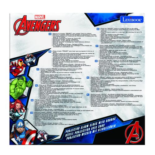 Réveil Projecteur Avengers Avec Iron Man En 3d