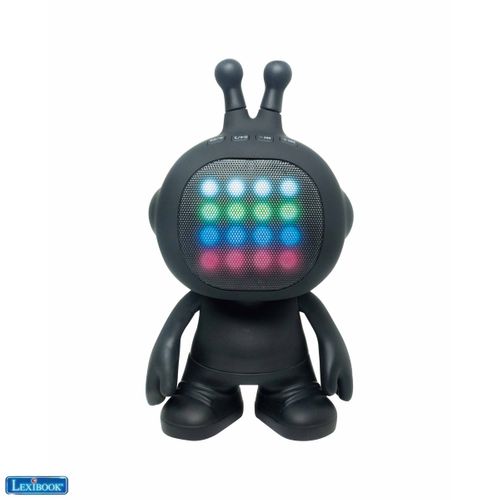 Enceintes Bluetooth Stereo En Forme De Robot Avec Effets Lumineux, Finition Rubber