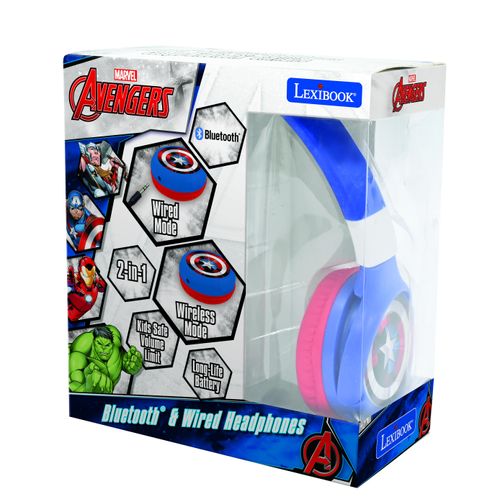 Casque 2 En 1 Avengers Bluetooth Et Filaire Avec Limitation De Son