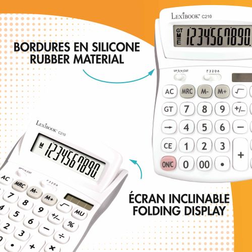 Calculatrice De Bureau C210 - 10 Chiffres Avec Écran À Angle Ajustable Et Finition Rubber