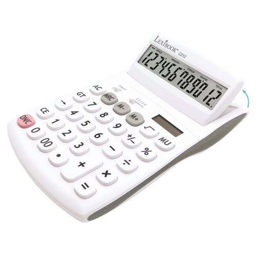 Calculatrice De Bureau 12 Chiffres Avec Écran À Angle Ajustable Et Finition Rubber - C212