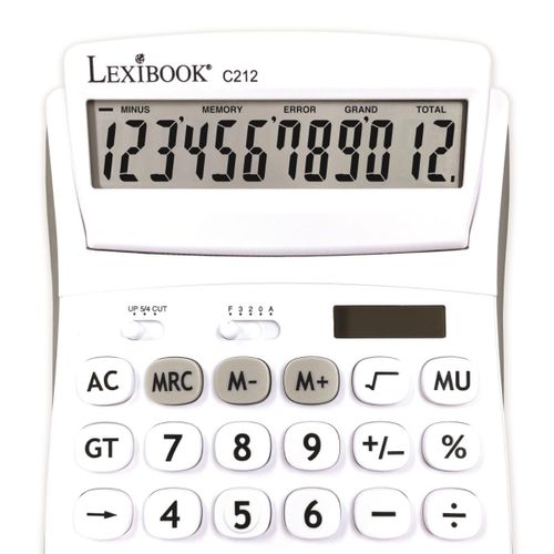 Calculatrice De Bureau 12 Chiffres Avec Écran À Angle Ajustable Et Finition Rubber - C212